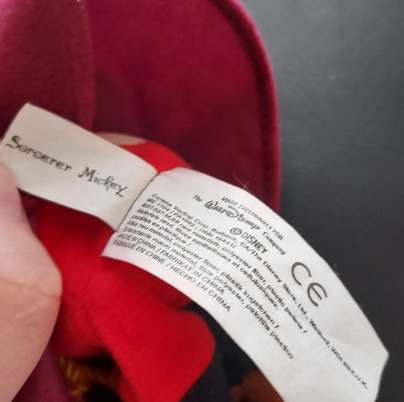 Vintage Disney Store Sorcerer Mickey Mouse Fantasia 9in Bean Bag Plush - Picture 7 of 8